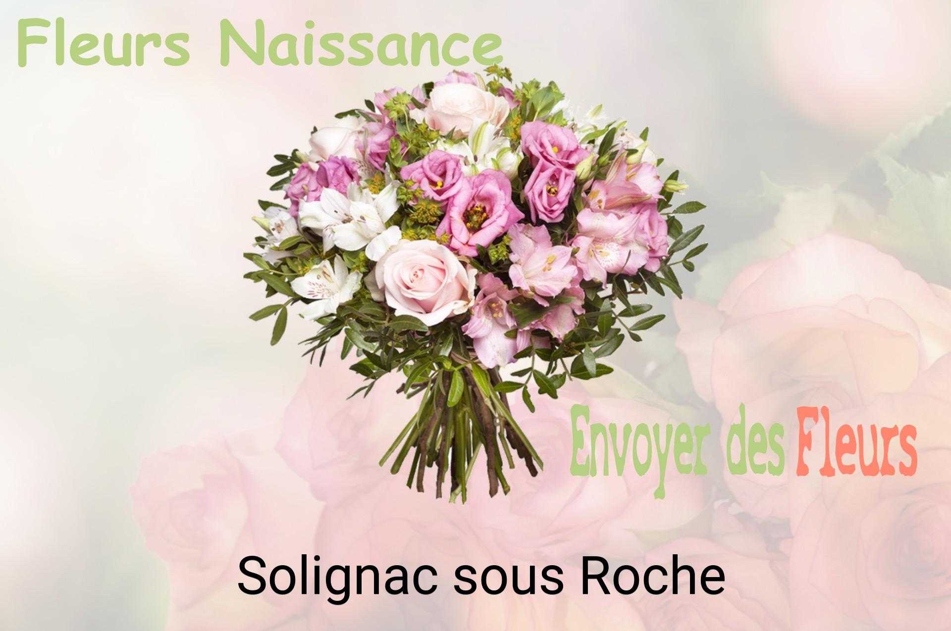 Bouquet de fleurs de naissance livré à Solignac-sous-Roche