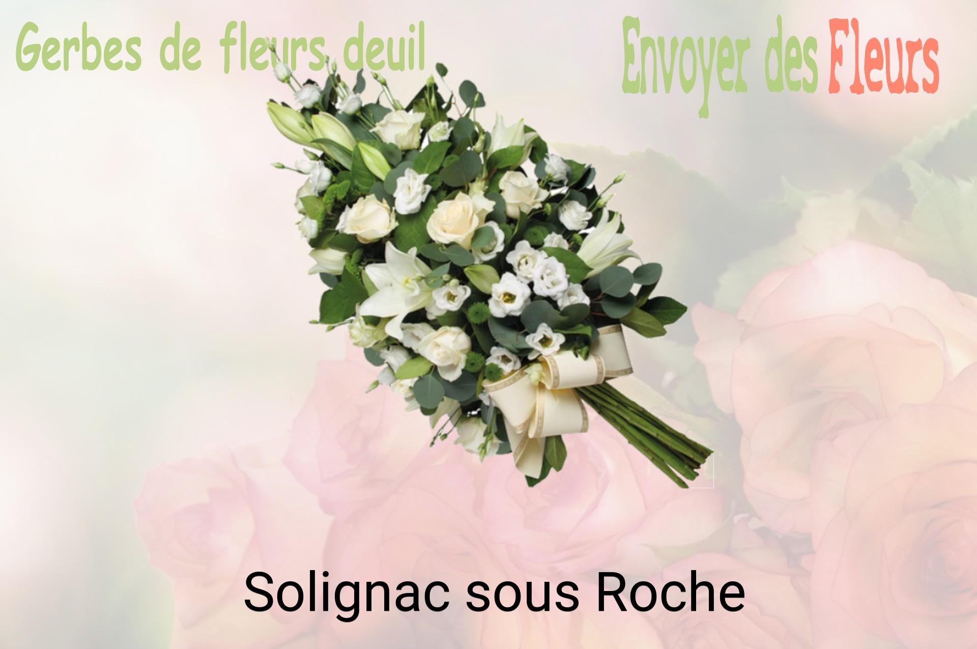 Gerbe de fleurs de deuil livrée à Solignac-sous-Roche
